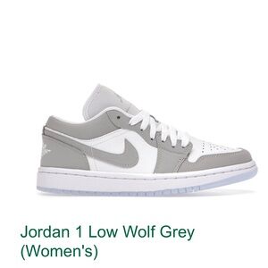 NIKE AIR JORDAN 1 LOW GRAY/WHITE WOMENS SIZE 7